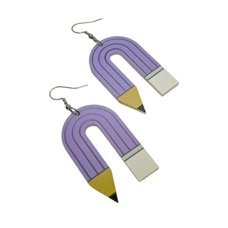 earrings steel hooks with blue pencil1